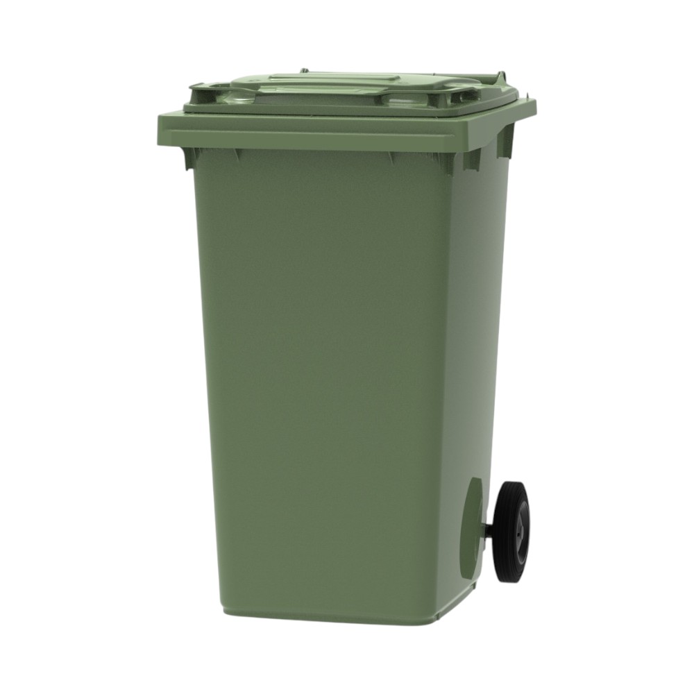 Abfallbehälter auf Rädern - grün - 140l